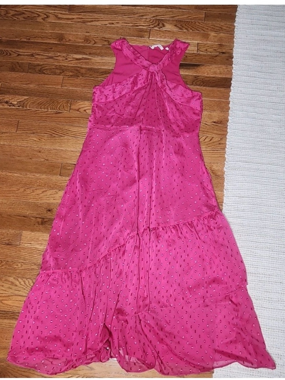 Soft Surroundings Sanna Maxi Dress 16 Sparkling Sangria Sleeveless Halter‎ Neck